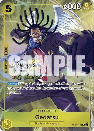 Gedatsu (Championship 2024 Top Player Pack) (OP05-102) - One Piece Promotion Cards Foil | Grognard Games