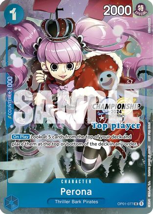 Perona (Championship 2024 Top Player Pack) (OP01-077) - One Piece Promotion Cards | Grognard Games