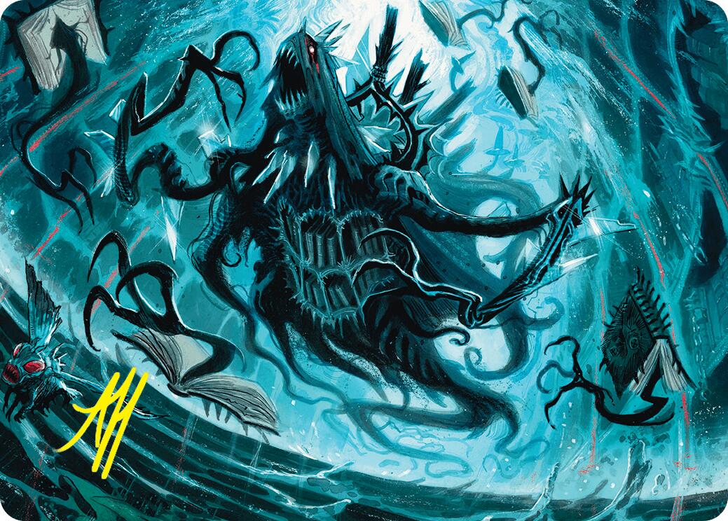 Overlord of the Floodpits Art Card (Gold-Stamped Signature) [Duskmourn: House of Horror Art Series] | Grognard Games