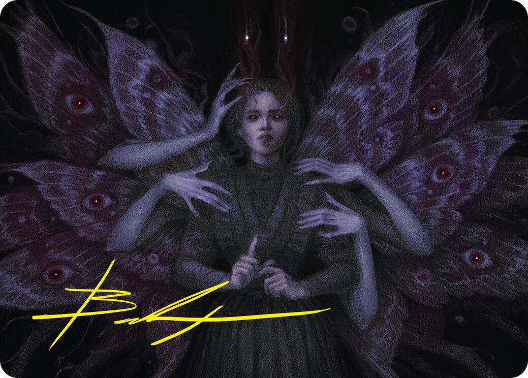 Demonic Counsel Art Card (7/54) (Gold-Stamped Signature) [Duskmourn: House of Horror Art Series] | Grognard Games