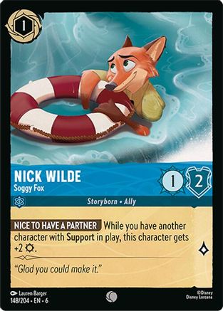 Nick Wilde - Soggy Fox (148/204) [Azurite Sea] | Grognard Games