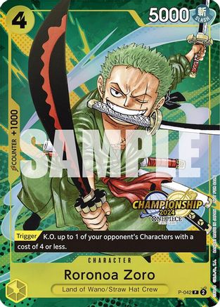 Roronoa Zoro (CS 2024 Event Pack) (P-042) - One Piece Promotion Cards Foil | Grognard Games