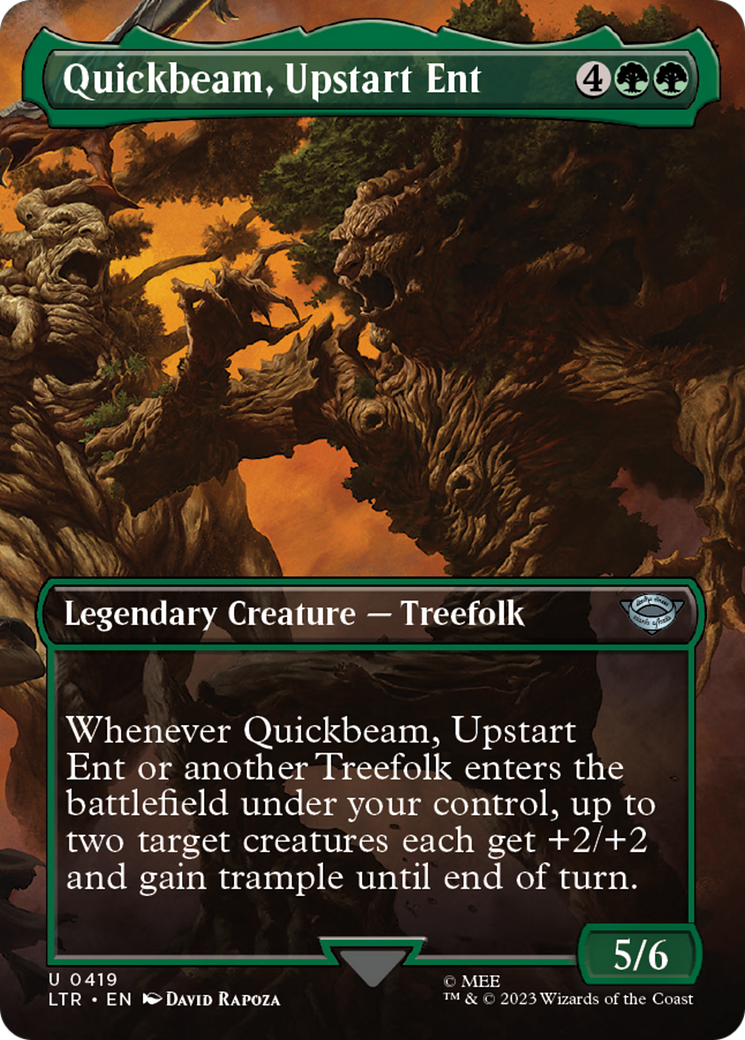 Quickbeam, Upstart Ent (Borderless Alternate Art) [The Lord of the Rings: Tales of Middle-Earth] | Grognard Games