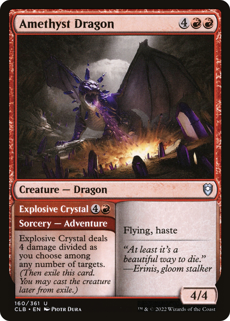 Amethyst Dragon // Explosive Crystal [Commander Legends: Battle for Baldur's Gate] | Grognard Games