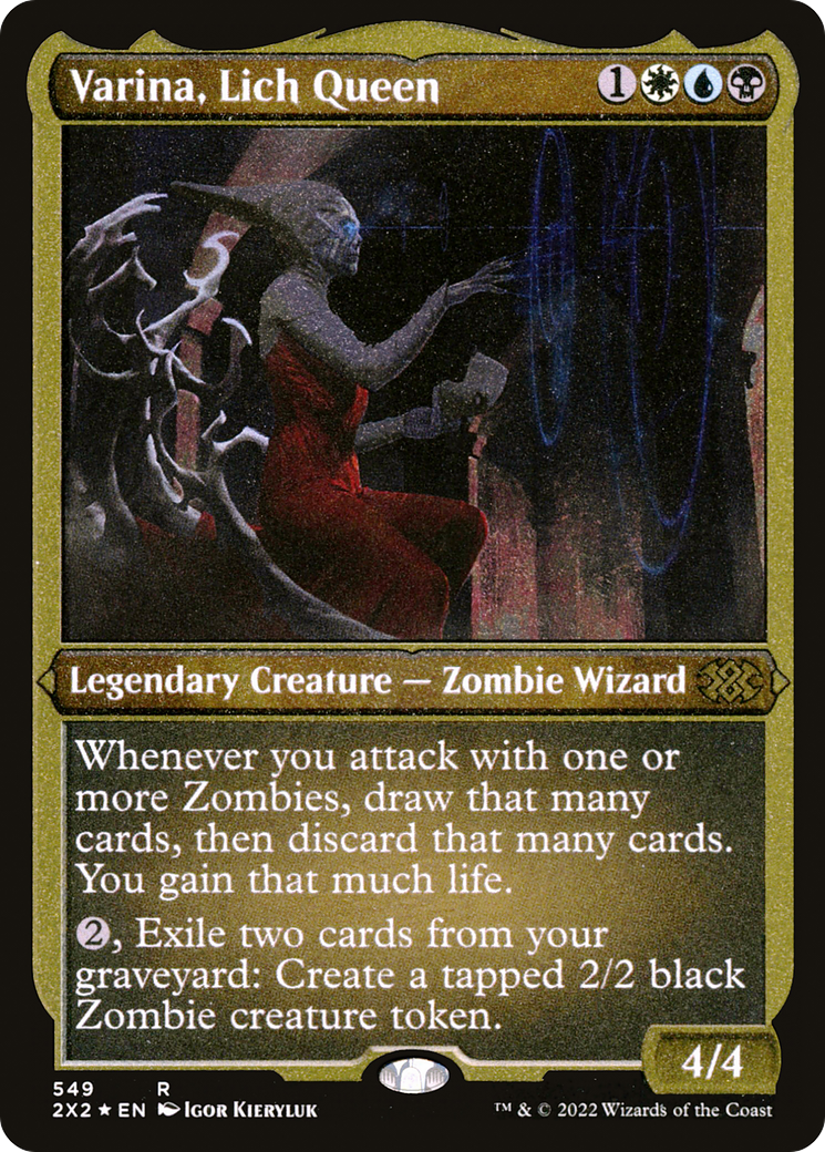 Varina, Lich Queen (Foil Etched) (2X2-549) - Double Masters 2022 Foil | Grognard Games