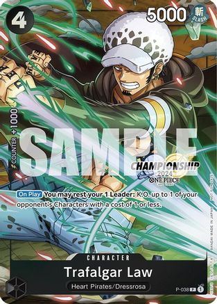 Trafalgar Law - P-038 (CS 2024 Event Pack Finalist) (P-038) - One Piece Promotion Cards Foil | Grognard Games