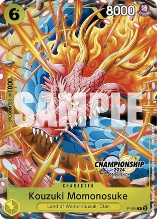 Kouzuki Momonosuke (CS 2024 Event Pack Finalist) (P-064) - One Piece Promotion Cards Foil | Grognard Games