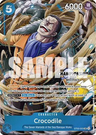Crocodile (CS 2024 Celebration Pack) (ST03-003) - One Piece Promotion Cards Foil | Grognard Games