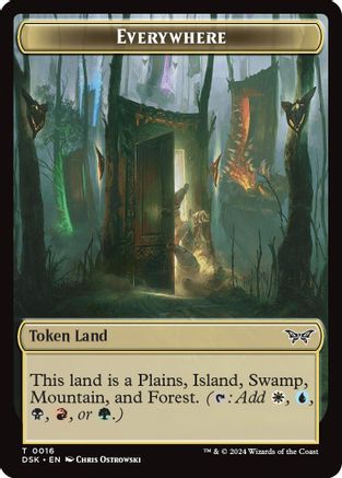 Everywhere // Copy Double-Sided Token (DSK-16 // 1) - Duskmourn: House of Horror Foil | Grognard Games