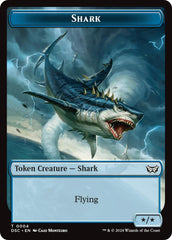 Shark // Copy Double-Sided Token [Duskmourn: House of Horror Commander Tokens] | Grognard Games