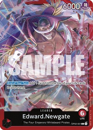 Edward.Newgate (OP02-001) (OP02-001) - Starter Deck 15: RED Edward.Newgate Foil | Grognard Games