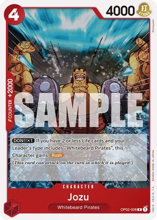 Jozu (OP02-008) - Starter Deck 15: RED Edward.Newgate | Grognard Games