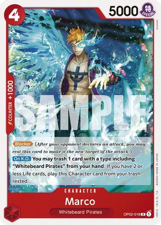 Marco (OP02-018) - Starter Deck 15: RED Edward.Newgate | Grognard Games