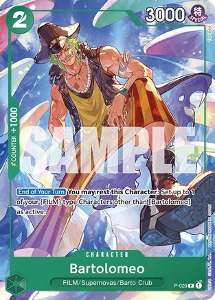 Bartolomeo (P-029) - Starter Deck 16: GREEN Uta | Grognard Games
