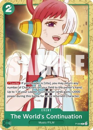 The World's Continuation (P-059) - Starter Deck 16: GREEN Uta | Grognard Games