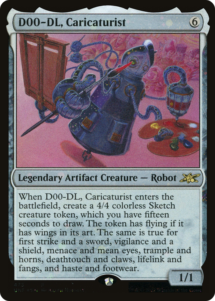 D00-DL, Caricaturist (Galaxy Foil) [Unfinity] | Grognard Games