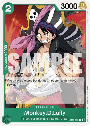 Monkey.D.Luffy (ST16-005) (ST16-005) - Starter Deck 16: GREEN Uta | Grognard Games