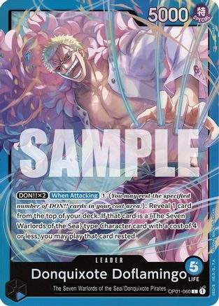 Donquixote Doflamingo (OP01-060) (OP01-060) - Starter Deck 17: BLUE Donquixote Doflamingo Foil | Grognard Games