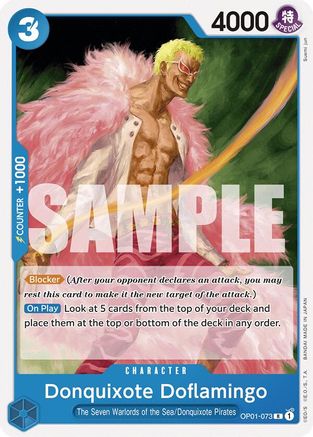 Donquixote Doflamingo (OP01-073) (OP01-073) - Starter Deck 17: BLUE Donquixote Doflamingo | Grognard Games