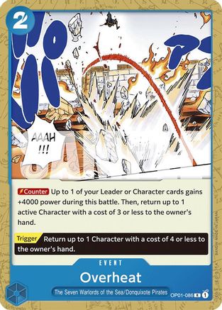 Overheat (OP01-086) - Starter Deck 17: BLUE Donquixote Doflamingo | Grognard Games