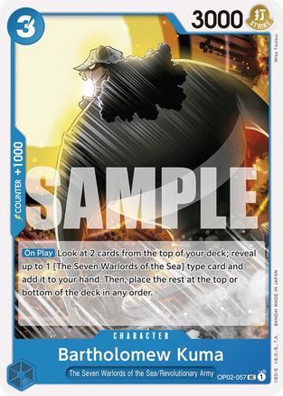 Bartholomew Kuma (OP02-057) - Starter Deck 17: BLUE Donquixote Doflamingo | Grognard Games