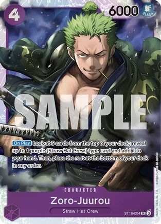 Zoro-Juurou (ST18-004) (ST18-004) - Starter Deck 18: PURPLE Monkey.D.Luffy Foil | Grognard Games