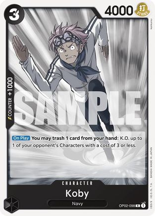 Koby (OP02-098) - Starter Deck 19: BLACK Smoker | Grognard Games