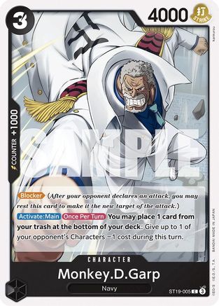 Monkey.D.Garp (ST19-005) - Starter Deck 19: BLACK Smoker | Grognard Games