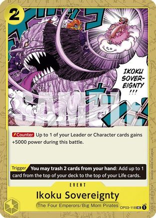 Ikoku Sovereignty (OP03-118) - Starter Deck 20: YELLOW Charlotte Katakuri | Grognard Games