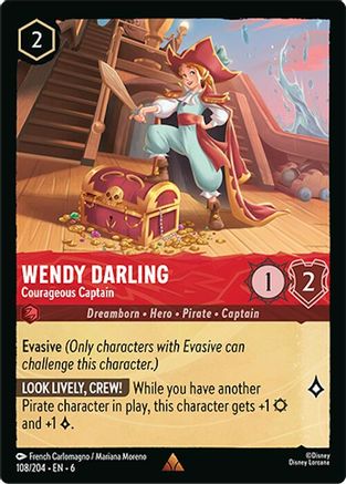 Wendy Darling - Courageous Captain (108/204) [Azurite Sea] | Grognard Games