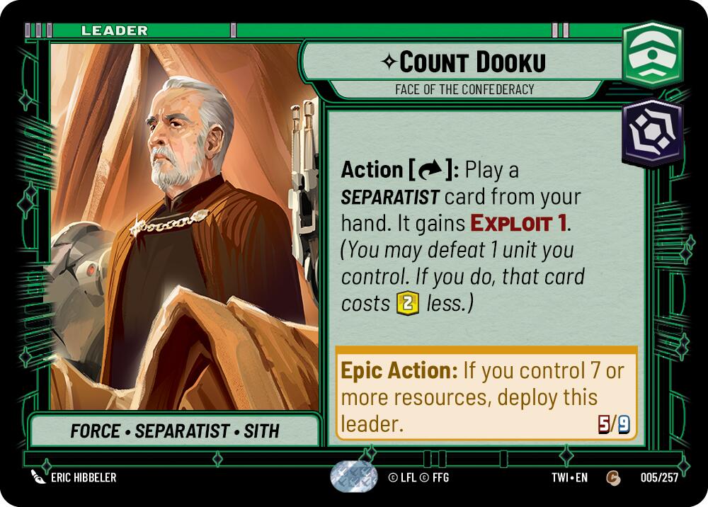 Count Dooku - Face of the Confederacy (005/257) [Twilight of the Republic] | Grognard Games