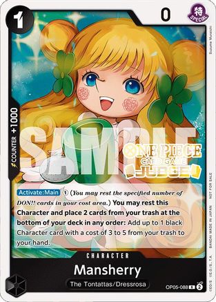 Mansherry (Judge Pack Vol. 4) (OP05-088) - One Piece Promotion Cards Foil | Grognard Games
