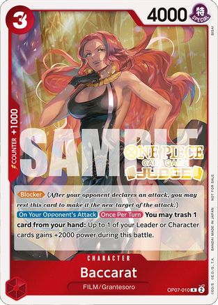 Baccarat (Judge Pack Vol. 4) (OP07-010) - One Piece Promotion Cards Foil | Grognard Games