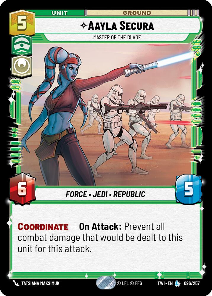 Aayla Secura - Master of the Blade (096/257) [Twilight of the Republic] | Grognard Games