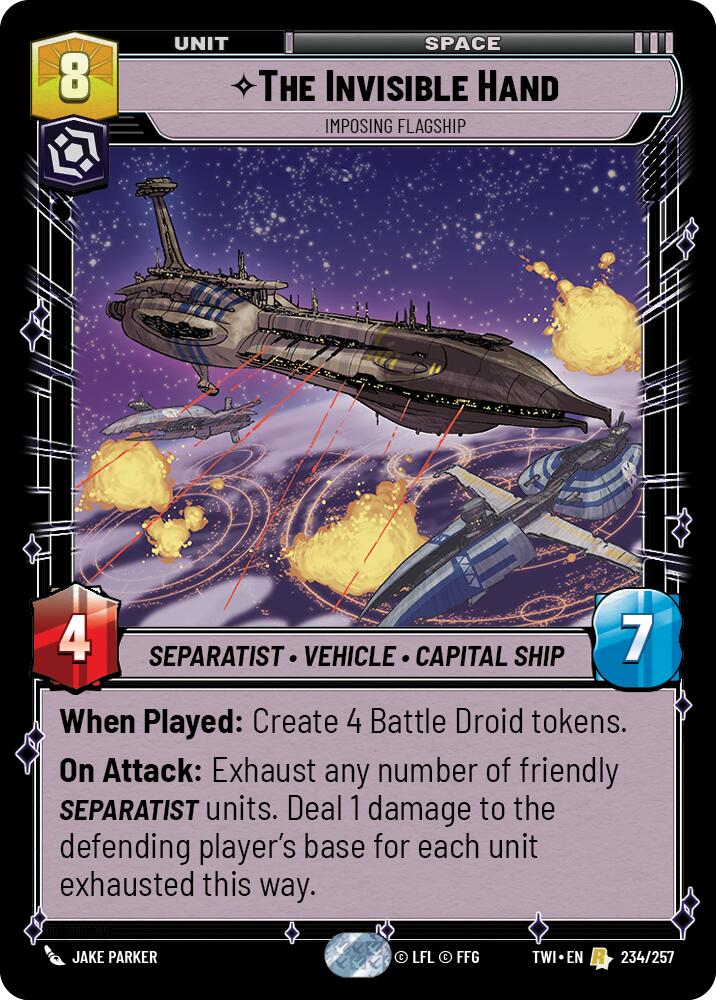 The Invisible Hand - Imposing Flagship (234/257) [Twilight of the Republic] | Grognard Games
