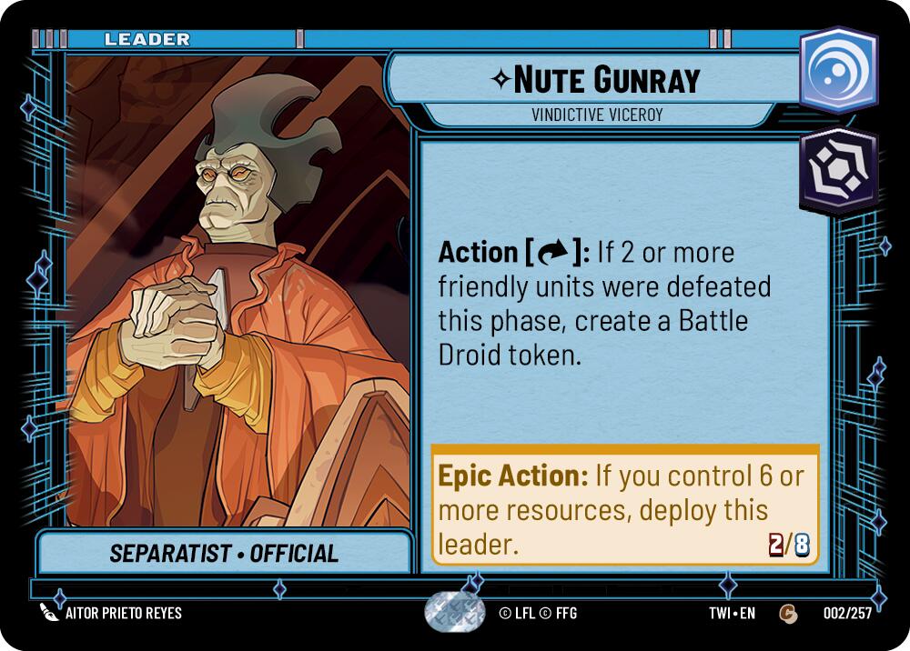 Nute Gunray - Vindictive Viceroy (002/257) [Twilight of the Republic] | Grognard Games