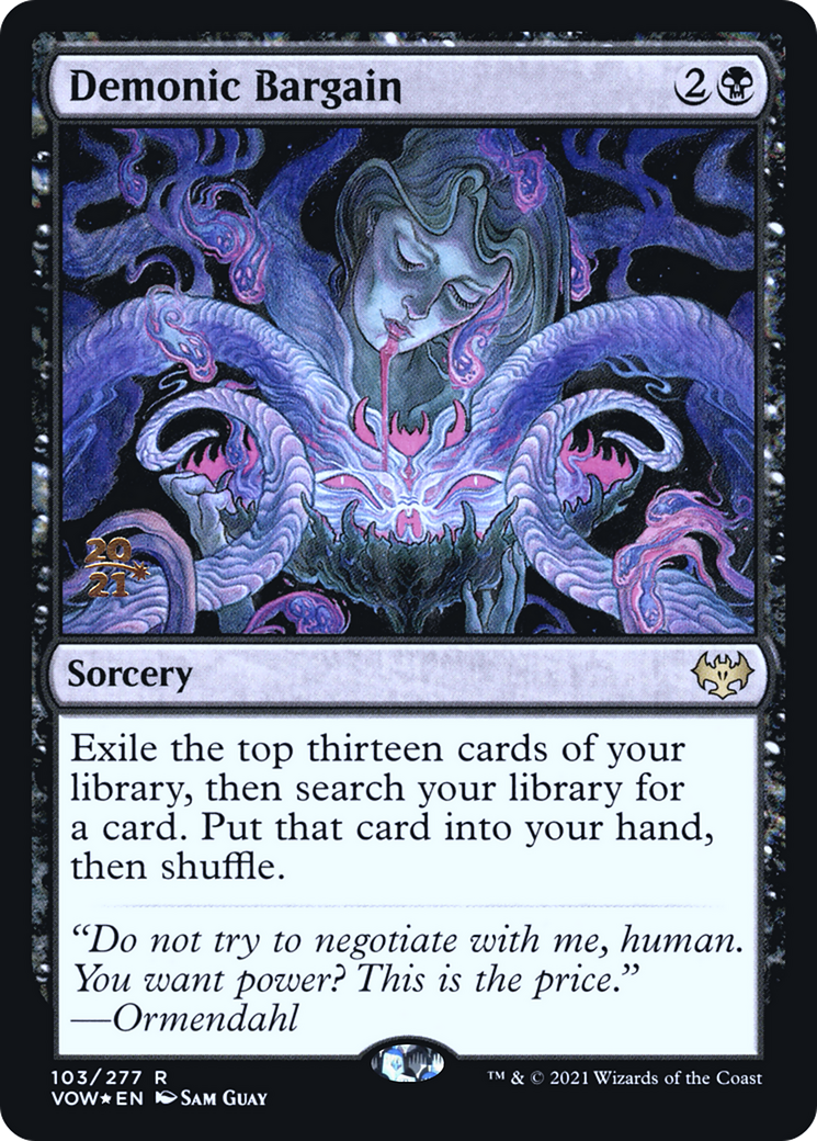 Demonic Bargain [Innistrad: Crimson Vow Prerelease Promos] | Grognard Games