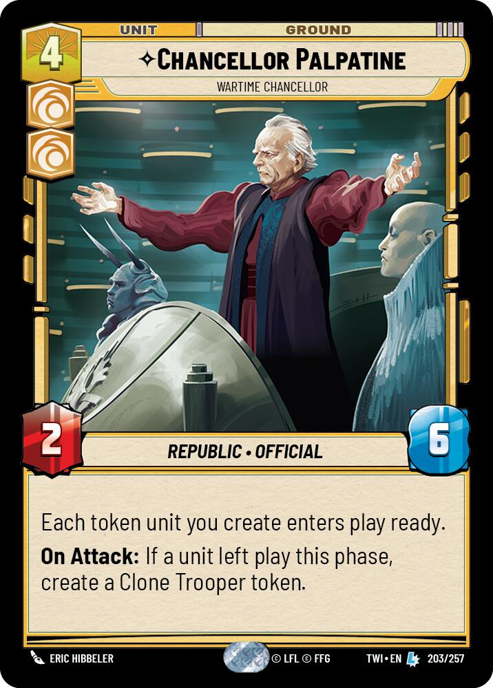 Chancellor Palpatine - Wartime Chancellor (203/257) [Twilight of the Republic] | Grognard Games