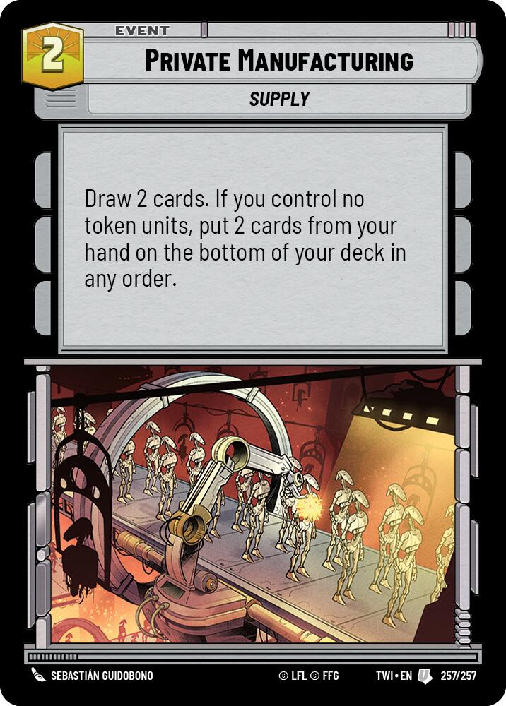 Private Manufacturing (257/257) [Twilight of the Republic] | Grognard Games