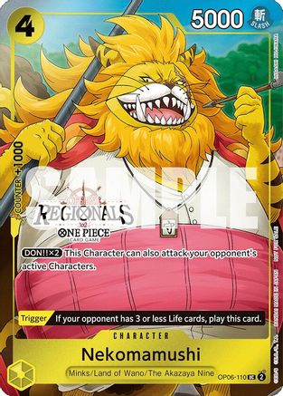 Nekomamushi (Offline Regional 2024 Vol. 3) (OP06-110) - One Piece Promotion Cards | Grognard Games