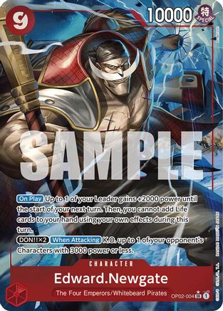Edward.Newgate (OP02-004) (Alternate Art) (OP02-004) - Premium Booster -The Best- Foil | Grognard Games