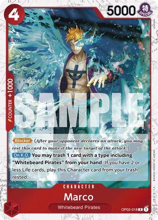 Marco (Jolly Roger Foil) (OP02-018) - Premium Booster -The Best- Foil | Grognard Games