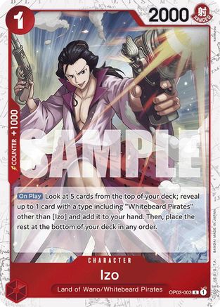 Izo (OP03-003) (Jolly Roger Foil) (OP03-003) - Premium Booster -The Best- Foil | Grognard Games