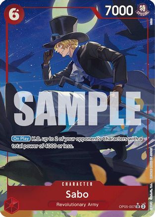 Sabo (OP05-007) (Alternate Art) (OP05-007) - Premium Booster -The Best- Foil | Grognard Games
