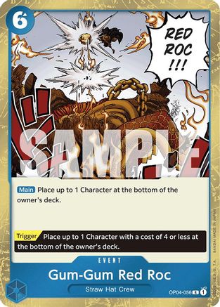 Gum-Gum Red Roc (Jolly Roger Foil) (OP04-056) - Premium Booster -The Best- Foil | Grognard Games