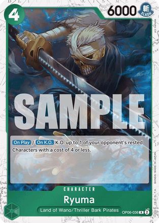 Ryuma (Jolly Roger Foil) (OP06-036) - Premium Booster -The Best- Foil | Grognard Games