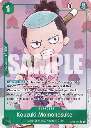 Kouzuki Momonosuke (Alternate Art) (OP01-041) - Premium Booster -The Best- Foil | Grognard Games
