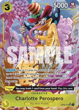 Charlotte Perospero (Alternate Art) (OP03-113) - Premium Booster -The Best- Foil | Grognard Games