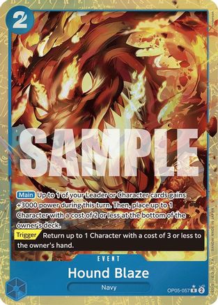 Hound Blaze (Alternate Art) (OP05-057) - Premium Booster -The Best- Foil | Grognard Games