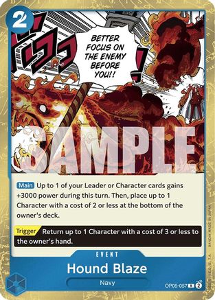 Hound Blaze (Jolly Roger Foil) (OP05-057) - Premium Booster -The Best- Foil | Grognard Games